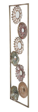Pannello Gliss 31x2,5x90 cm in Ferro Oro e Rosso