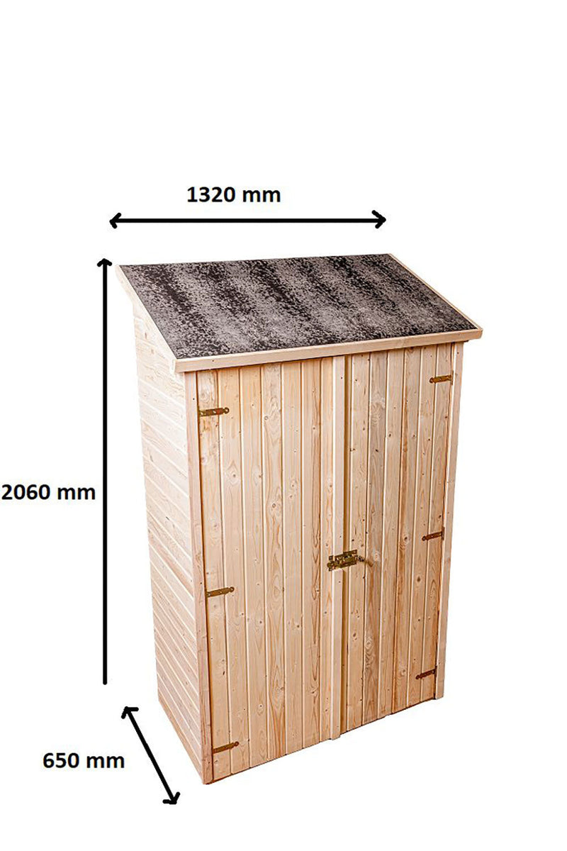 Casetta Box da Giardino 1,2x0,6 m con Pavimento in Legno Picea Massello 16mm Eden