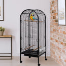 Gabbia per Uccelli in Metallo 54x54x151 cm con Trespoli  Nera