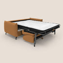 Divano Letto 3 Posti 195x95x96 cm in Tessuto Arancio