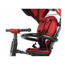 Triciclo a Spinta Pieghevole per Bambini con Maniglione Direzionabile Qplay Rito Star Rosso