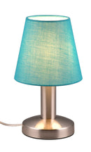 Lampada da Tavolo da Interno Attacco E14 in Metallo Nichel Satinato 