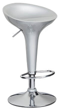 Set 2 Sgabelli con Alzata a Gas e Seduta Girevole in ABS Boston Silver Lucido