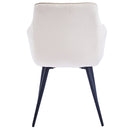 Set 2 Sedie da Pranzo in Velluto Beige Ergonomica Poltrona Sedia da Ufficio Casa