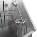 Vasca per Toeletta 127x47,5x136 cm Professionale con Accessori in Acciaio 