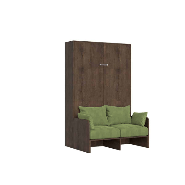 acquista Letto Una Piazza E Mezzo A Scomparsa 120 Kentaro Con Divano Noce e Verde