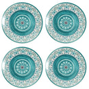 Set 4 Piatti Piani Ø30x3 cm  in Porcellana Sottosmalto VdE Tivoli 1996 Pantelleria 