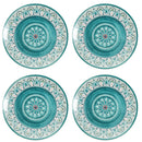 Set 4 Piatti Piani Ø30x3 cm  in Porcellana Sottosmalto VdE Tivoli 1996 Pantelleria 