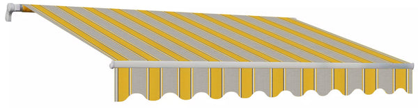 acquista Tenda da Sole Barra Quadra Tessuto in Acrilico Masi Riga Gialla Varie Misure