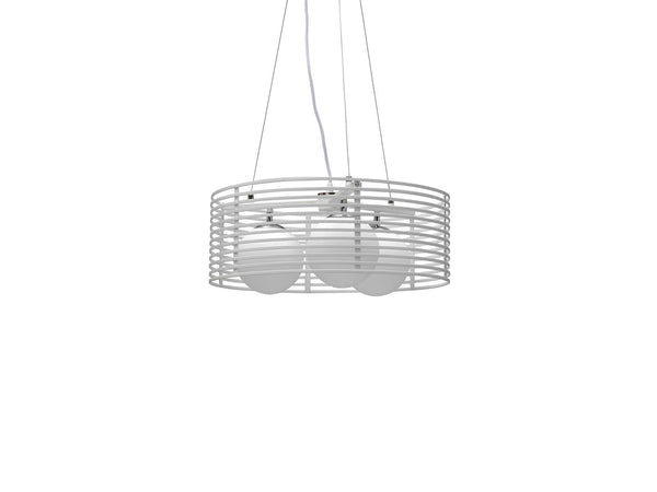 Lampada a Sospensione Ø50xH120 cm in Metallo Cage Bianco prezzo