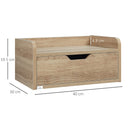 Set 2 Comodini Sospesi 40x30x19,5 cm in Truciolato Naturale