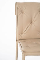 Set 4 Sedie 44x56x91 cm in Similpelle Tortora