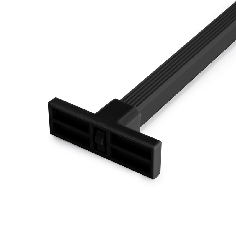 Kit 7 Aste Pantaloni e 2 Vassoi per Armadio 600 mm in Acciaio Emuca Nero