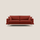 Divano 3 Posti 198x88x93 cm in Tessuto Rosso