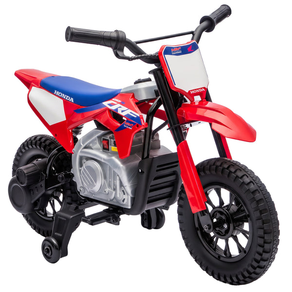Moto Elettrica per Bambini 3+ Anni Licenza Honda CRF 450R 104x55x67 cm 12 V con Batteria al Litio e Sospensioni in ABS Rosso sconto