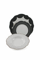 Servizio Piatti 18 Pezzi in Porcellana Villa d'Este Home Tivoli Wonderland Nero