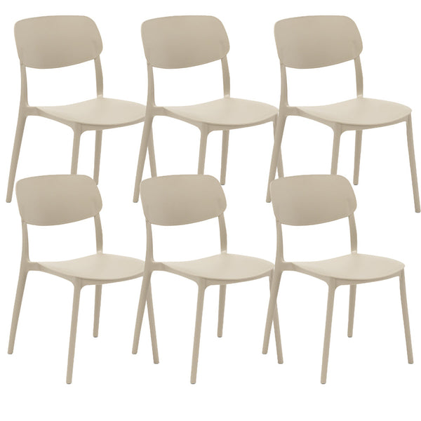 Set 6 Sedie 46x79x54 cm in Polipropilene Elodie Tortora online