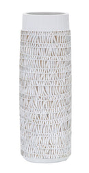 Vaso Nairobi Oval 19x50x12 cm in Poliresina Bianco