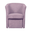 Poltrona Djerba 63,5x62,5x76 cm in tessuto rosa antico