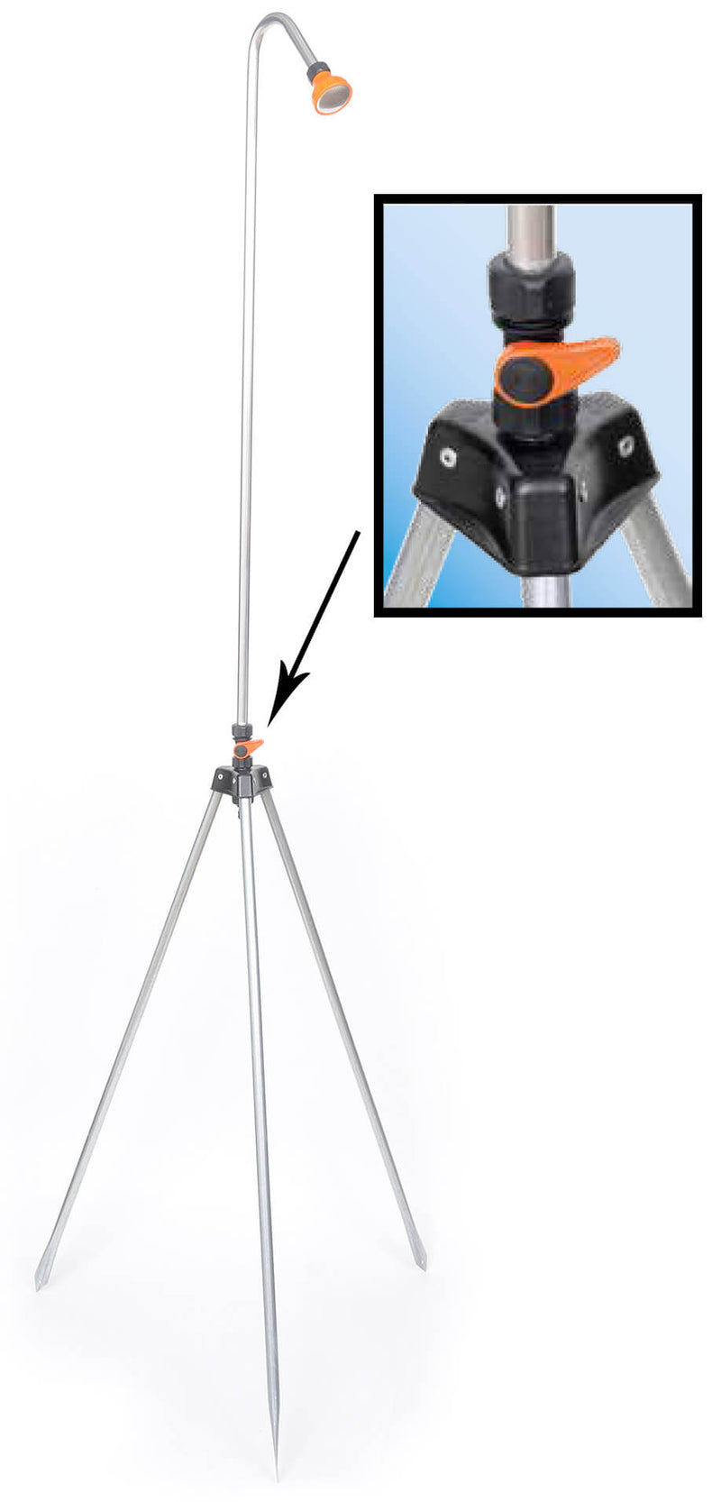 Doccia da Giardino in Alluminio 202cm con Rubinetto Agrati