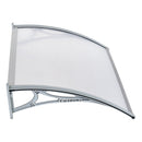 Pensilina Tettoia in PVC e Alluminio 140x70 cm Trasparente 