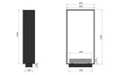 Camino a Bioetanolo da Incasso 83,5x163,5x35 cm Bifacciale 2 Side 1600 Slim Verticale Nero con Vetro