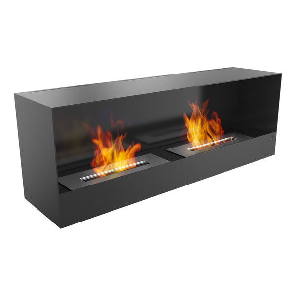 sconto Camino a Bioetanolo da Parete 115x39,8 cm Flig Phoenix Nero