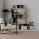 Libreria design 120x29,2x149 cm Apollon rovere e antracite