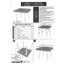 Tavolo da Giardino in Polyrattan Quadrato 80x80x77cm Adila Melange Grigio