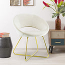 Set 2 Sedie Vintage 58x64x83 cm in Tessuto Effetto Velluto Greta Beige