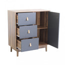 Mobiletto Joris 80x39x90 h cm in Legno Grigio