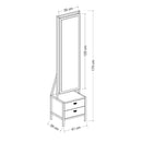 Mobile portagioie Elegante con cassetti e specchio girevole bianco