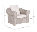 Poltrona 100x96x80h cm con Cuscini Coba 
