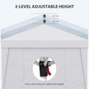 Gazebo da Giardino Pieghevole 3x3m con Design Pop Up e Finestre in Tessuto Oxford Bianco