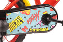 Bicicletta per Bambini 14" Disney Mickey Mouse Freni Caliper e Stabilizzatori in Acciaio Hi-Ten Rosso