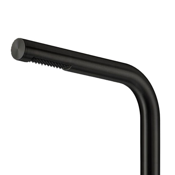 Doccia da Giardino 221x18x56 cm con Doccetta Sined Budoni Nero satinato