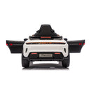 Macchina Elettrica per Bambini Porsche Taycan Turbo S 12V con Telecomando Bluetooth Luci LED e Tappetini Bianco