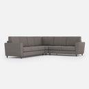 Divano Angolare 6 Posti 288x228x85 cm Yasel in Tessuto Grigio