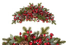 Sopra Porta Wild Rose Lunghezza 55 cm Rosso/Verde