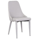 Set 4 Sedie 47x45x46 cm in Similpelle da Interno Grigio