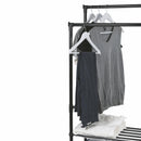 Stender Appendiabiti Doppio 77x34x160 cm in Metallo e Plastica Nero