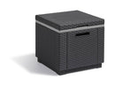Tavolino Portaghiaccio da Giardino 55x55x39 cm in Resina Keter Ice Cube Antracite