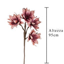 Set 2 Magnolie Composta da 4 Fiori Artificiali Altezza 95 cm Rosa