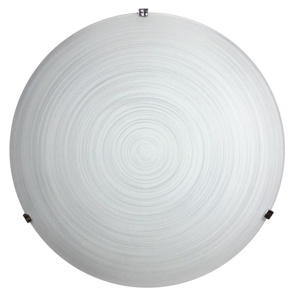 online Plafoniera 1xE27 Ganci Cromo Vetro Lastra Bianco Decorato Spirale E-Energy Gisella