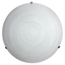 Plafoniera 2xE27 Ganci Cromo Vetro Lastra Bianco Decorato Spirale E-Energy Gisella