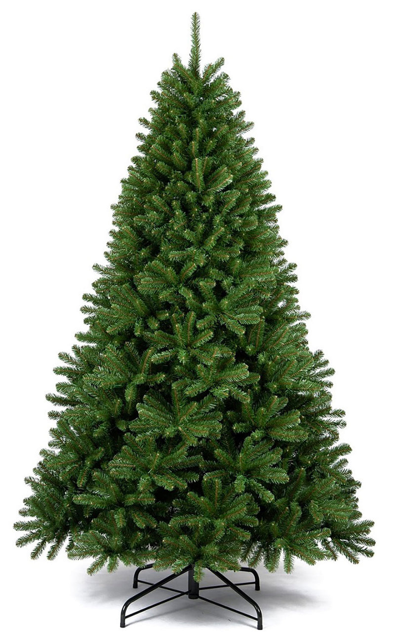 Albero di Natale Artificiale Realistico Folto 240 cm 2434 Rami Apertura a Ombrello Verde