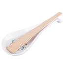 Poggiamestolo Sugo 26,5x10x3 cm in New Bone China VdE Tivoli 1996 Le Travisate Bianco