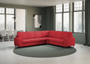 Divano Angolare 6 Posti 286x226x85 cm Sakar in Tessuto Rosso