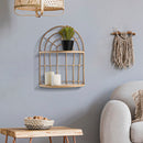 Mensola Doppia Arch 34,5x18x45,5 cm in Rattan