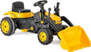 Trattore Ruspa a Pedali per Bambini 125x51x51 cm Giallo